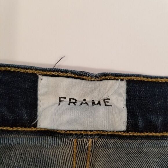 Frame Women Le Garcon Jeans Size 34 Blue Mid Rise Denim Ankle - Picture 5 of 9